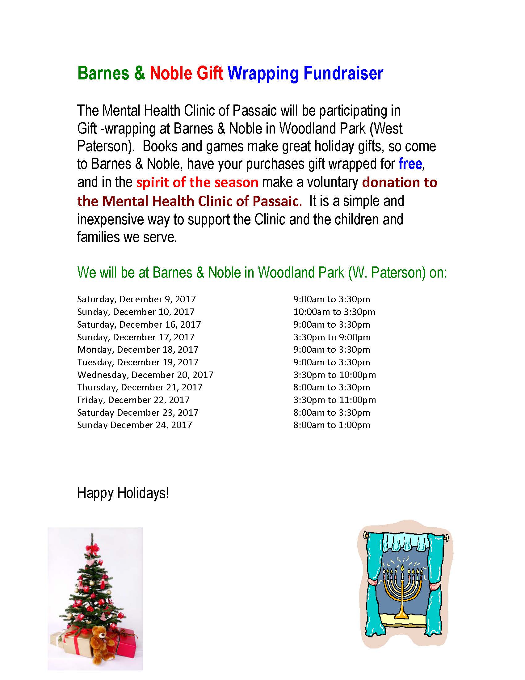 Barnes & Noble <br> Gift Wrapping Fundraiser